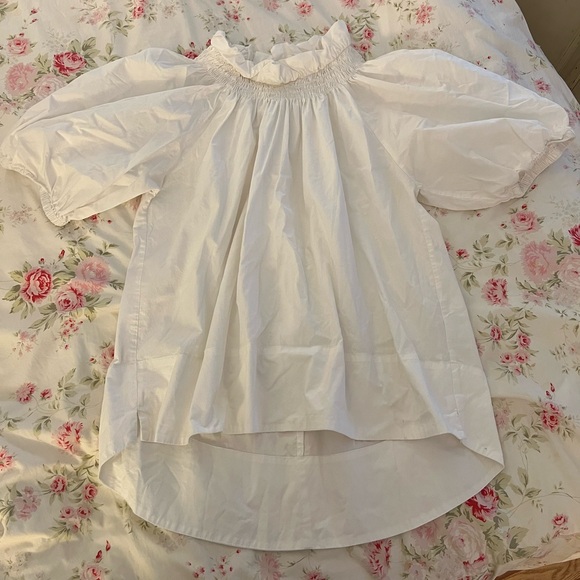 Caryn Lawn Brooke Top in White L - Picture 1 of 8